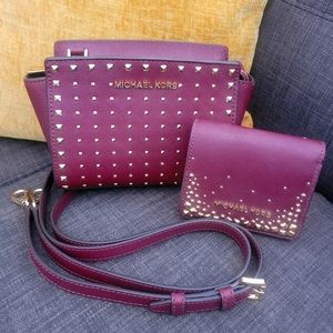 Classy Studded Small Michael Kors Selma & wallet!